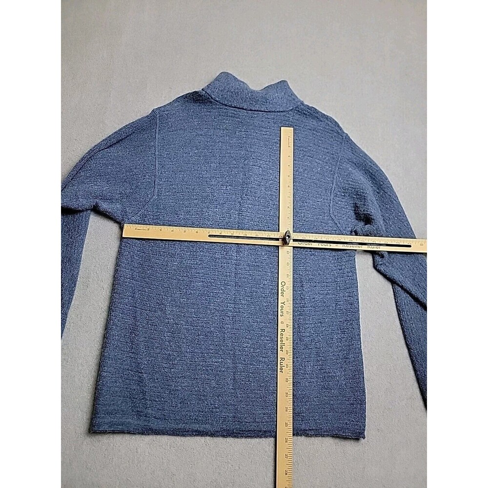 Carnoustie Sweater 1/4 Zip Pullover Mens M Blue Baby Alpaca Golf Preppy Soft Dad - Picture 8 of 12